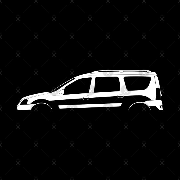 Dacia Logan MCV (2004) Silhouette by Car-Silhouettes