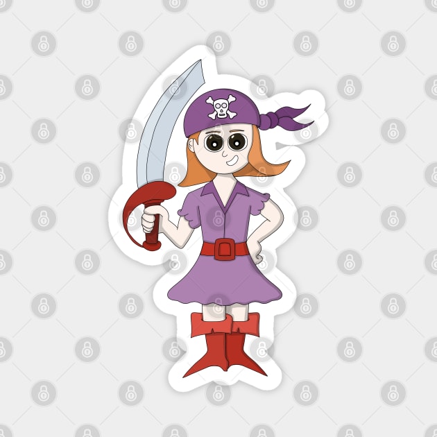 Pirate Girl Magnet by DiegoCarvalho