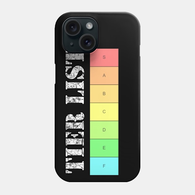 Video Gamer Meme - Tier List Phone Case by TriHarder12