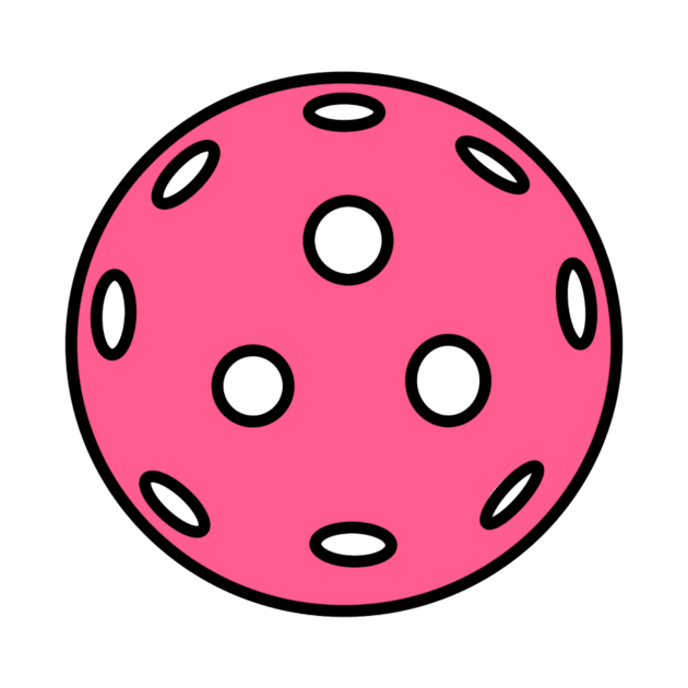 Pink Pickleball by Little Duck Designs