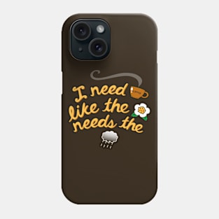 I need Coffee Poetry Phone Case