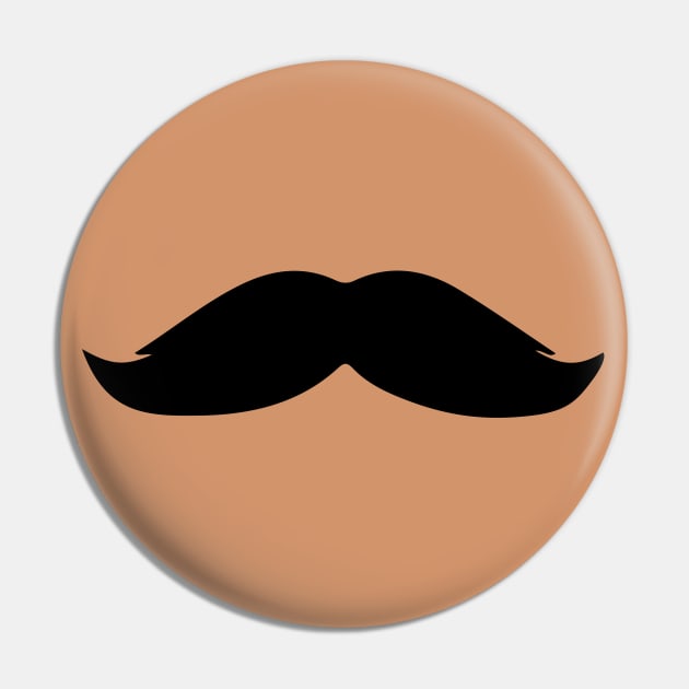 Moustache - Bushy (Skin tone C) Pin by helengarvey