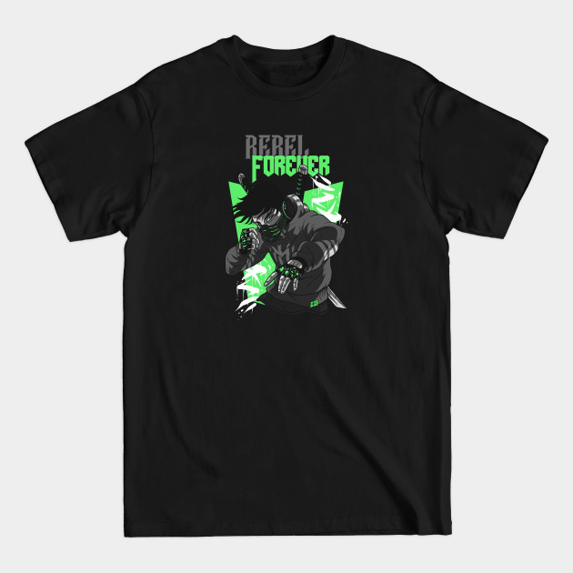Disover Rebel Forever, Futuristic character, Anime style - Futuristic - T-Shirt