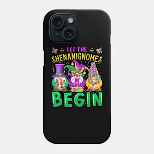 Mardi Gras Let The Shenanigans Begin GnomesKids Phone Case