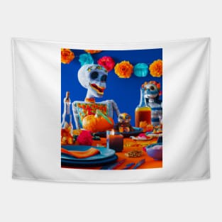 Day of the Dead Altar Marigolds Tapestry