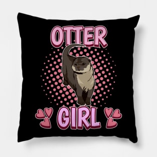 Sea Otter Otter Girl Pillow