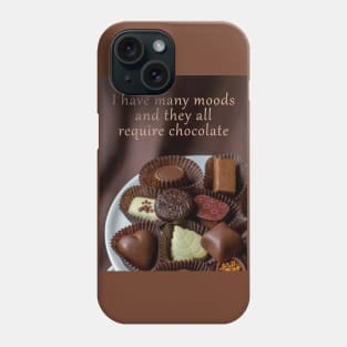 Delicious, creamy gourmet chocolate with quote Phone Case