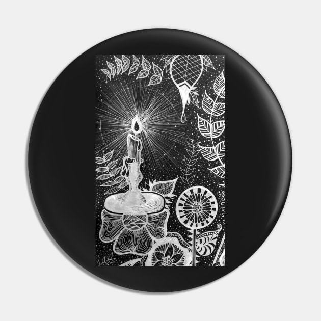 Inevitable Candle Monochrome Pin by ashclaise