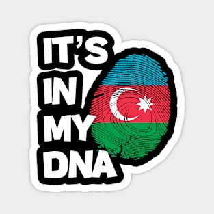 Flag of Azerbaijan  in fingerprint Magnet