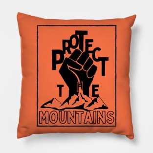 Protect the mountains White T-Shirt Dark Pillow