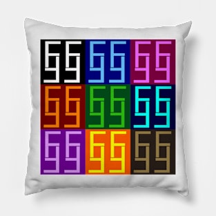 Letter F 4 colorful Pillow