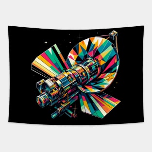 Vibrant Geometric Hubble Space Telescope Tee Tapestry