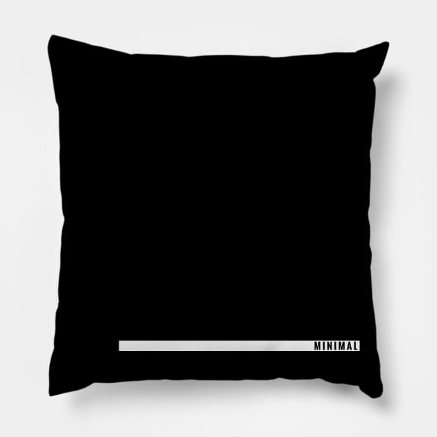 White Minimal Bar by Minimal DM (version 2) Pillow by Minimal DM