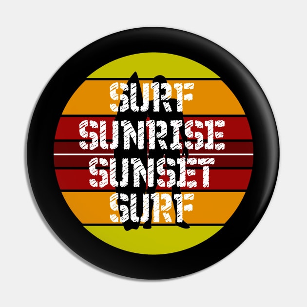 Sunrise Sunset Surfing Pin by TriHarder12