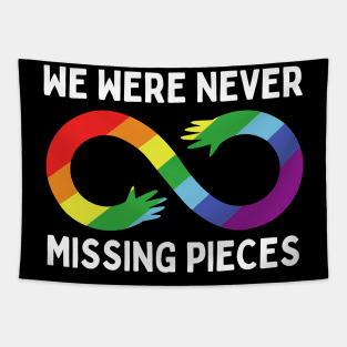 Autistic Rainbow Infinity Design Tapestry