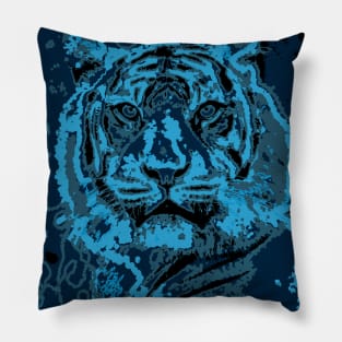 Blue Tiger Pillow