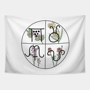 Wicca season symbols Tapestry