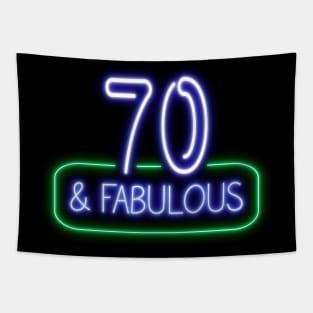 Funny 70th Birthday Quote | 70 and Fabulous Tapestry