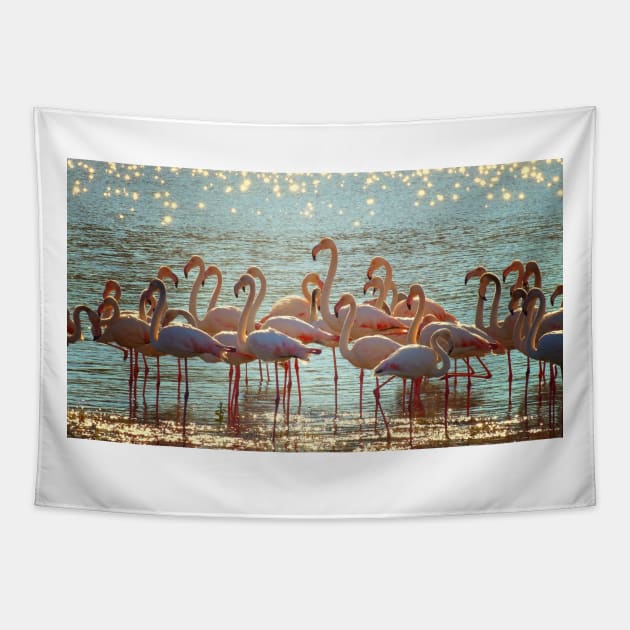 Flamingos Tapestry by kawaii_shop