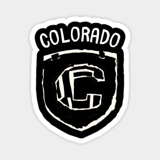 The Typography of Colorado Football American Soccer Team Magnet