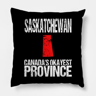 Saskatchewan Canada's Okayest Province SK Pillow