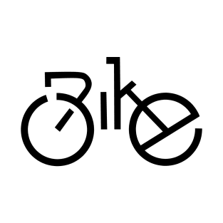 Bike Typography (Black) T-Shirt