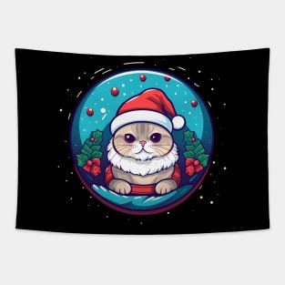 Scottish Fold Cat Xmas, Love Cats Tapestry