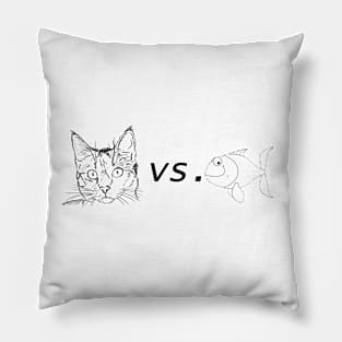 Cat vs. Fish Pillow