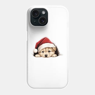 Christmas Peeking Puppy Phone Case
