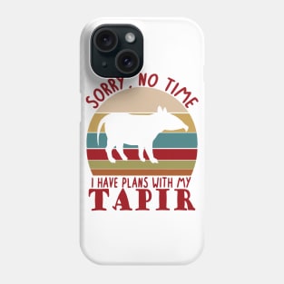 Sunset vintage tapir retro design Phone Case