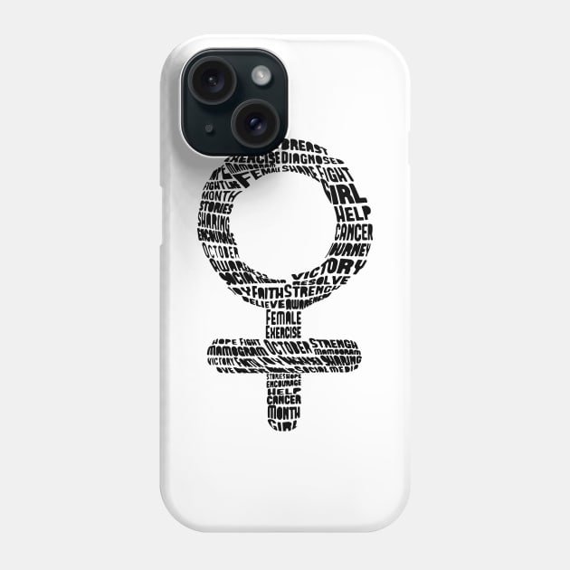'Breast Cancer Sign' Cancer Awareness Shirt Phone Case by ourwackyhome