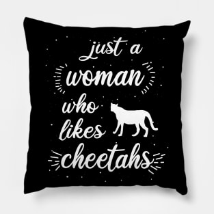 Women cheetah saying girl love cat print Pillow