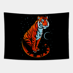 Tribal Tiger Long tail Tapestry