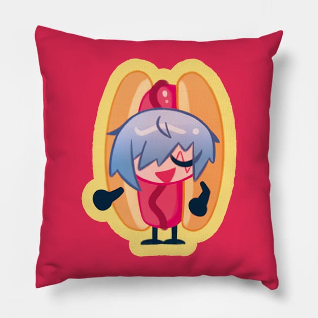 Hotdog Fulgur Pillow by OkiComa