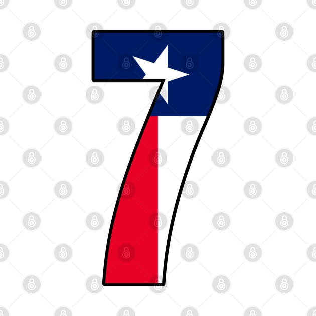 Number 7 Texas Flag by la chataigne qui vole ⭐⭐⭐⭐⭐
