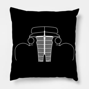1938 Chevy Master classic car outline graphic (white) Pillow
