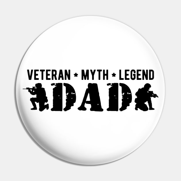 Dad Veteran Myth Legend Pin by KC Happy Shop