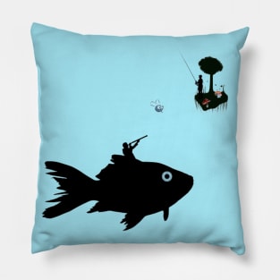 fan day and fun fishing Pillow