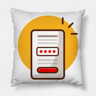 Password and identify haked cartoon Pillow