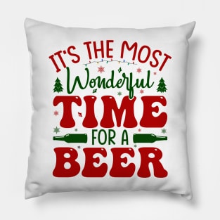 its the most wonderful time for a beer Pillow
