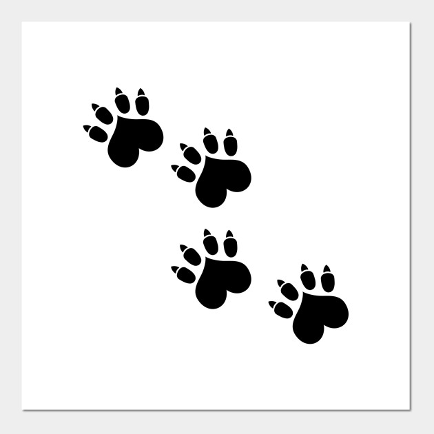 Cat Pawprint Pawprint Posters And Art Prints Teepublic