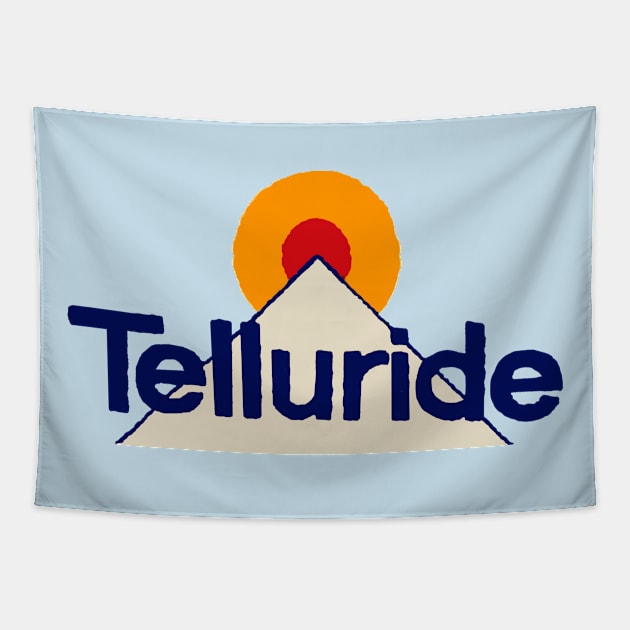 Vintage Telluride Decal Tapestry by ZSONN