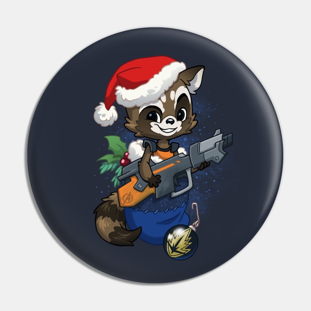 Stocking Stuffer: Raccoon Pin by Dooomcat