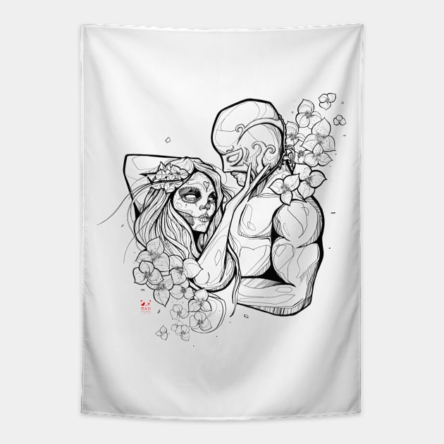 Catrina Love Tapestry by mxndesigner