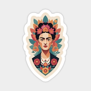 Frida's Essence: Portrait Illustration Magnet