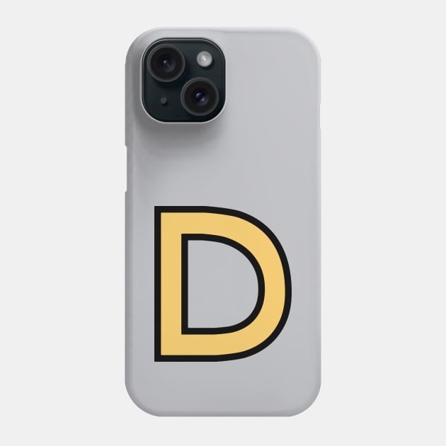 Funky Yellow Letter D Phone Case by Thespot