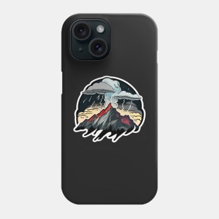 Dark Mountain Storm Sticker Phone Case