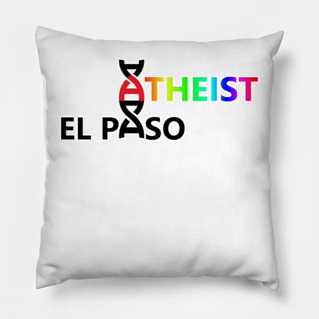 El Paso Atheist LBGTQ+ Logo Pillow by EPAtheist