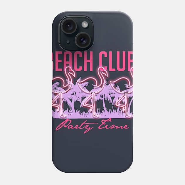 Beach Club Party Time Phone Case by luckydream