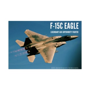 Single-Sided F-15C Eagle Afterburner Golden T-Shirt